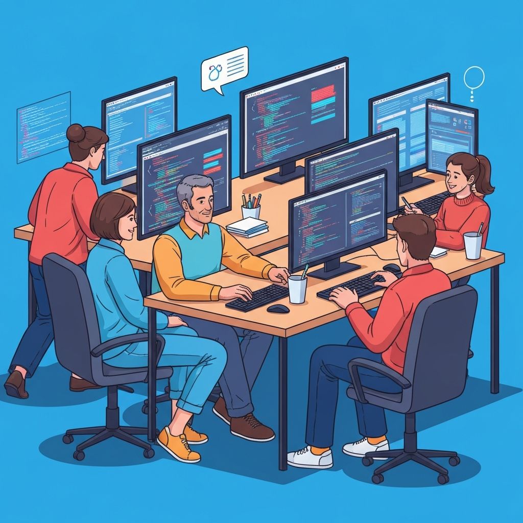 Developers collaborating on projects with integrated tools