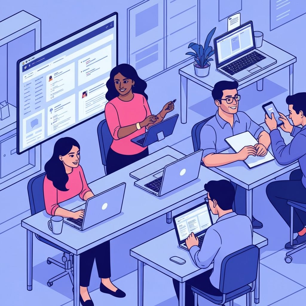 Developers collaborating on software development