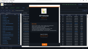 x2y Extractor About Dialog